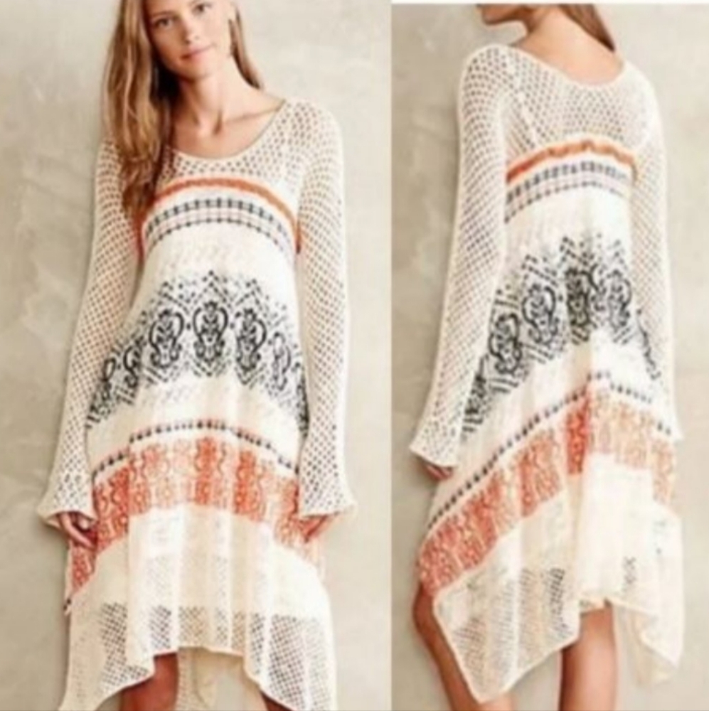 Anthropologie White and Red Maxi Dress - Picture 2 of 10